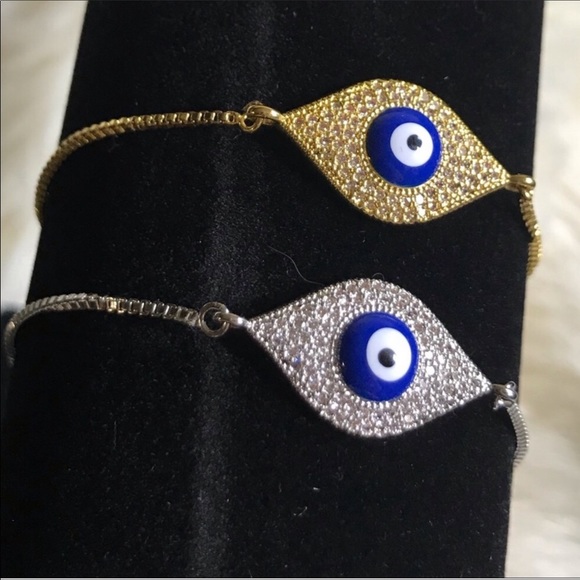 NEW Gold chain bracelet Evil eye protection - Picture 6 of 8